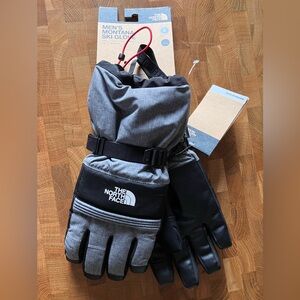 North Face Men’s Montana Ski Snowboard Gloves S Gray Heather
